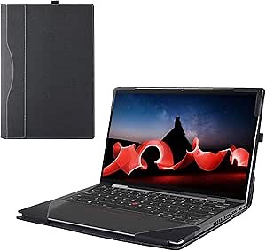 Laptop Case Cover for Lenovo ThinkPad T14 Gen 4 / Gen 3 14" 2023-2025Notebook PC (NOT Working with Other Lenovo Models). 2-in-1 PU Leather Shell Notebook Sleeve (Black, 14 inch)