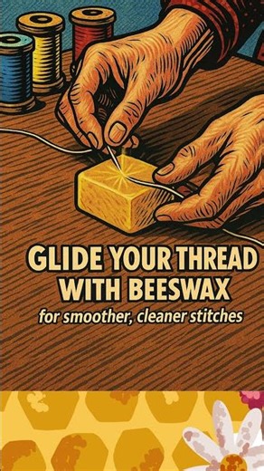Glide Your Thread with Beeswax — The Secret to Smooth, Tangle-Free Sewing ✨🧵🐝