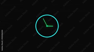 Clock Counting Down 24 Hour animated clock time lapse, Clock with moving arrows