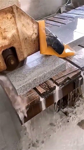 marble slab cutting process in factory ⚙️ satisfying stone work #marble #factory #manufacturing