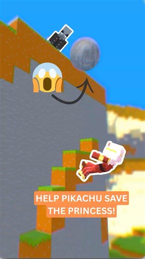 Pikachu's Daring Rescue Mission to SAVE the Princess! #pokemon #shorts #minecraft