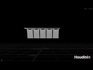 HOUDINI FLAG SIMULATION | Model and Animation of flags and flag pole