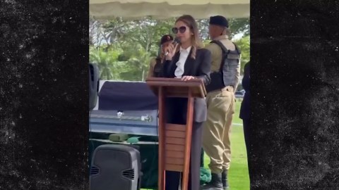 Octavio Dotel's Wife Speaks At Funeral