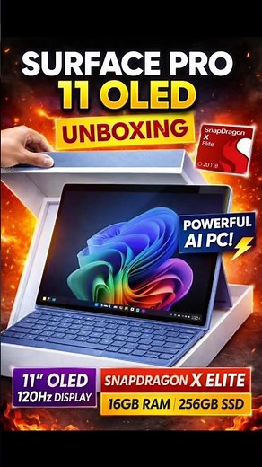 Microsoft Surface Pro 11 OLED 🔥 Laptop + Tablet Beast | Snapdragon X Elite Power ⚡🏆