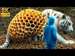 Rescue Mission: White Tiger Freed from Thousands of Bees and Caterpillar-Like Growths |Animal Angles
