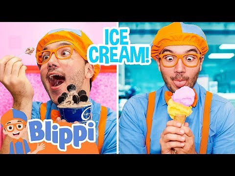 Blippi Makes Ice Cream! Educational Videos for Kids