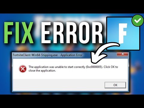 How To Fix FortniteClient Win64 Shipping.exe Application Error