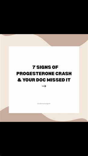 7 signs of low progesterone you shouldn’t ignore (especially 35 ) 👇 1️⃣ Joint pain morning stiffness Progesterone supports osteoblast activity (bone building) and deep sleep. Low levels = impaired tissue repair increased inflammatory sensitivity. 2️⃣ Poor sleep slow workout recovery Progesterone converts to allopregnanolone, which enhances GABA signaling. When it drops, deep sleep decreases → muscle repair, nervous system recovery, and resilience suffer. 3️⃣ Bone pain / feeling fragile Lower pr