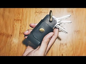 Making a Simple Leather Key Case｜free PDF pattern
