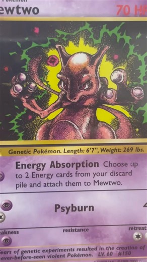 Vintage Mewtwo Promo 🔥 #Pokemon #PokemonCards #Mewtwo #Shorts