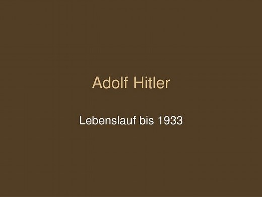 Adolf Hitler - SlideServe