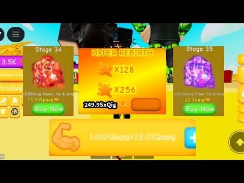 Unlocking 7th Hyper Rebirth + Stages 34 & 35 in Legacy Lifting Simulator