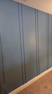 Paint color: Adirondack Blue by @behrpaint 👉🏼This color looks VERY different based on lighting in your home. I've seen this sample in a bathroom without sunlight and it looked very different!! Be sure to buy a paint sample and test it in your space prior to commiting! Xo #diningroomdesign #diningroom | Brushstrokes & Timber