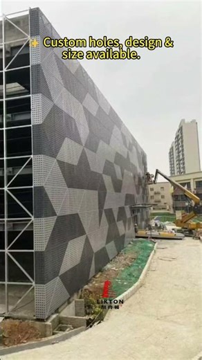 Custom Perforated Aluminum Facade Solutions #aluminumalloy #aluminum #construction #signfabrication