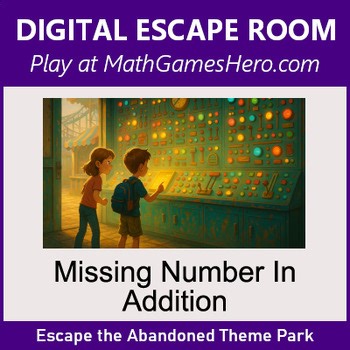 Missing Number In Addition | Digital Math Escape Room Game