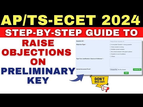 "Step-by-step guide: To Raise Objections on AP/TS-ECET 2024 Preliminary Key"