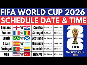 FIFA World Cup 2026 Group Stage Schedule | Full Fixtures, Dates & Match Time | World Cup 2026