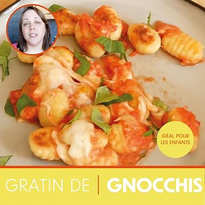 Recette RAPIDE : gratin de gnocchis au parmesan, mozzarella & basilic 😋 | Chocmiel cuisine