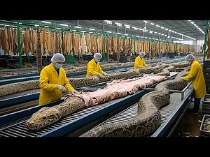 Inside the Snake Leather Factory - How Python Skin Becomes $10,000 Luxury Bag & Shoes (Full Process)