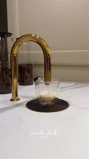 Samridhi Khattar Designs | Interior Architecture and Design firm on Instagram: "Coffee on tap is officially a thing. ☕ This under-counter coffee tap system hides advanced engineering beneath a clean, minimal counter—featuring dual bean storage, high-performance grinders, and seamless milk, coffee, and water dispensing from a single tap. No wonder this smart coffee system is trending across Bangalore cafés. One of the companies doing an excellent job in this space is @scanomatindia"