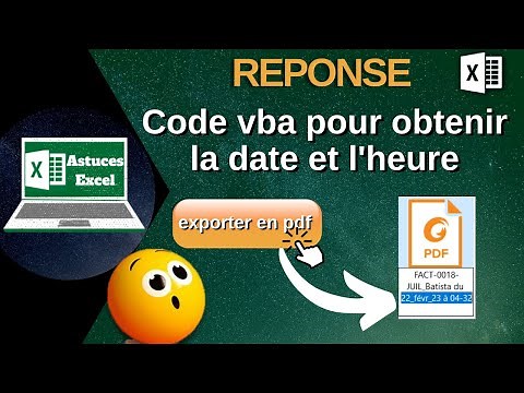Comment insérer la date et l'heure du jour dans le code Vba