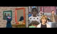 Mix of 2 videos from youtube : Sesame Street - Monster in the Mirror both versions