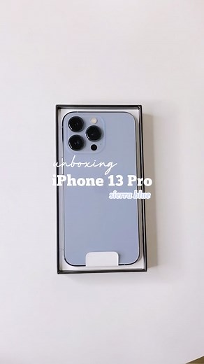 unboxing iPhone 13 pro sierra blue✨ so cute!🤎