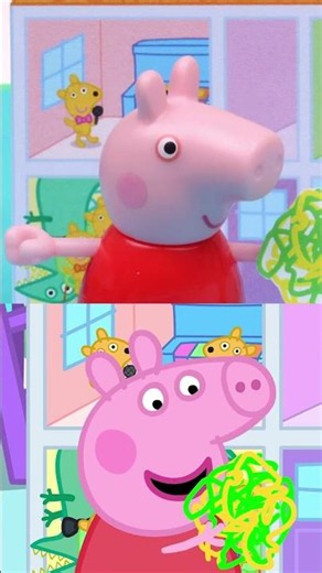 Tales VS Toys: Dollhouse DISASTER! 🏠 #PeppaPig #Shorts #toys #toyplay