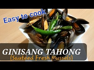 GINISANG TAHONG FILIPINO STYLE | Sautéed Fresh Mussels | with subtitles