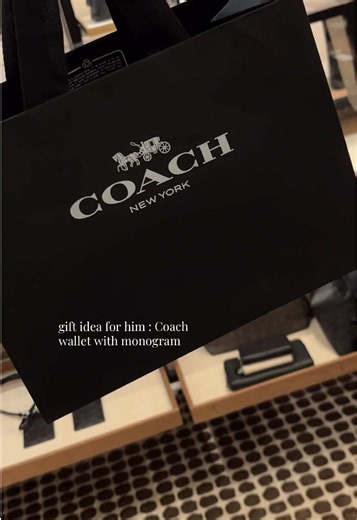 monogram was the perfect add on ✨ @Coach #giftideas #forhim #coachwallet #giftsforhim #coach