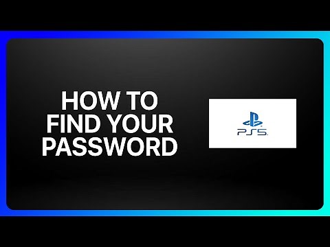 How To Find Your Password On PlayStation 5 Tutorial