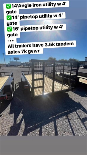 Contact us now at Trailer Lott 6️⃣8️⃣2️⃣📍9️⃣6️⃣6️⃣📍1️⃣8️⃣1️⃣6️⃣— to take home one of our New kearney 14’ or 16’ tandem axle utility trailers- Ren to own and financing available | Trailer Lott
