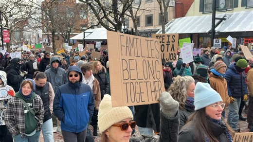 Protesters gathered in Burlington on Friday in response to recent killings by federal law enforcement agents. Our Abigail Saxe is there and will have a full report for you on the Channel 3 News at 6 p.m. | WCAX-TV