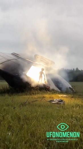 Alien Emerges From Crashed Craft in Open Field… #alien #aliens #ufo #ufos #uap AI-enhanced visualization of unexplained phenomena. | Ufonomenon