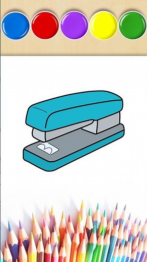 Easy Stapler Drawing for Kids || 🖇️ Stapler Step by Step Art! 🎨 ✍️
