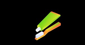 Download Animation of add toothpaste on the toothbrush for free