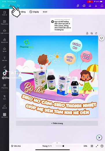 Trả lời @Bbuyo13 Cắt 1 ảnh thành 4 để làm post siêu dễ nha 😍 #learnontiktok #thietke #canvatips #canvatutorial #post #socialmedia