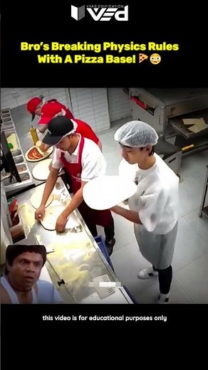 Bro’s breaking physics rules… with a pizza base! 🍕😳