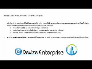 Modul Calcul Invers Avansat