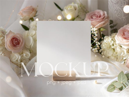 Square Business Card Mockup – Minimalist 4x4 Insert Card Display (PSD) - Etsy