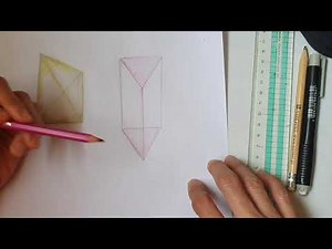 how to draw a triangular based prism