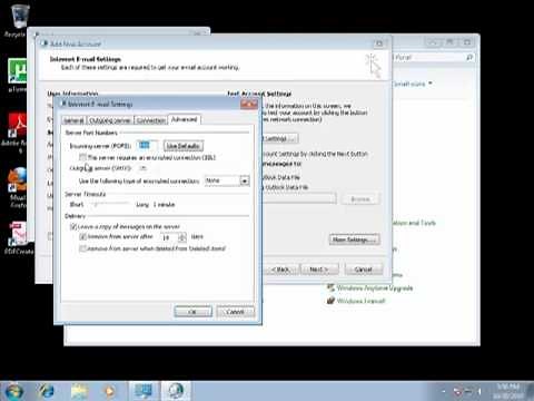Configuring Outlook 2010 to receive POP3 e-mail in Windows 7
