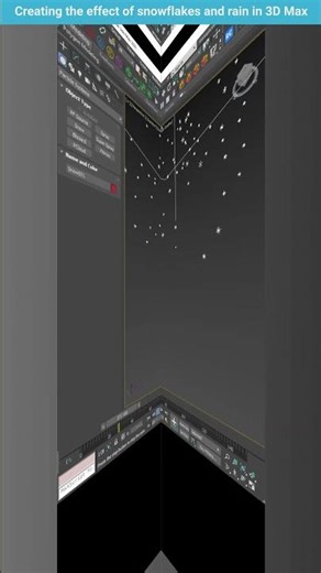 Creating Snow and Rain in 3ds Max with Particle Systems #shorts #3dsmax #snow #rain