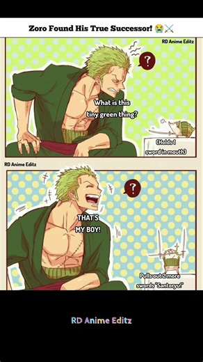 Zoro Finally Found His True Successor! 😭⚔️ #anime #animeedit #onepiece #zoro #luffy #memes