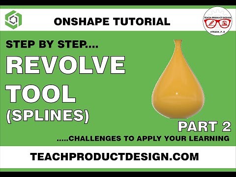 Onshape Tutorial. How to create a REVOLVE SPLINE? VASE? Simple step by step guide.