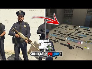 GTA 5 - How To Join the Police! (Police Uniform, Free Weapons & more)