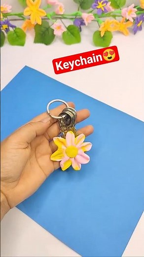 Easy DIY Clay Keychain 🔑 | Cute Handmade Polymer Clay Keychain\rTutorial