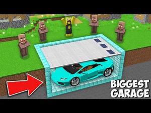 Who built BIGGEST DIAMOND GARAGE WITH CAR UNDERGROUND in Minecraft SECRET DIAMOND CAR !