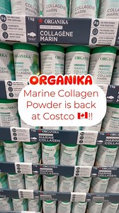 🚨 IT’S BACK!!! ‌🐟 Marine Collagen Powder from @organikahealth now available at all Costco Canada locations again!!!! ‌Made from sustainably sourced, wild-caught North Atlantic fish Marine collagen is: ‌💚 High in Type 1 Collagen and 15 essential amino acids💚 Enhances hair, skin and nails💚 Helps to reduce joint pain💚 Offers high bioavailability💚 9g protein per serving💚 Great for a pescatarian lifestyle ‌👌 Easily dissolves and mixes into anything: coffee/tea, water, smoothies, baking, cook