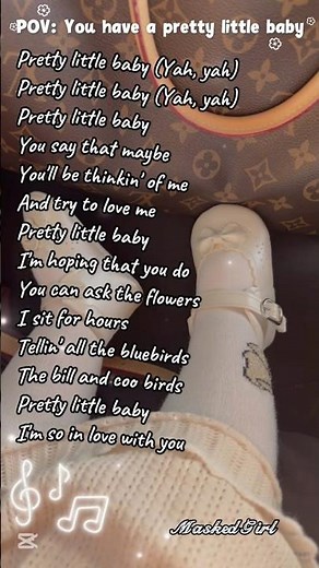Pretty Little Baby (Lyrics) #lyrics #prettylittlebaby #baby #music #shortsfeed #lyricsvideo #lullaby